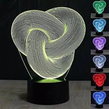 3D Led Lamp with 7 color Light Bass