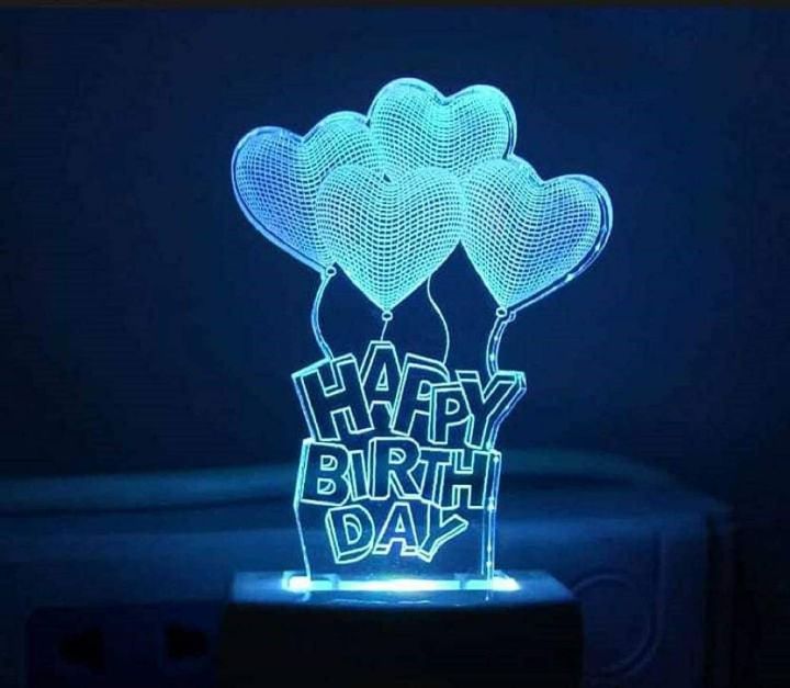 3D Led Lamp with 7 color Light Bass