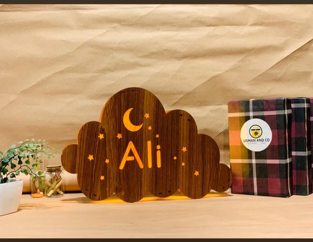 Wooden Customizable Lamp