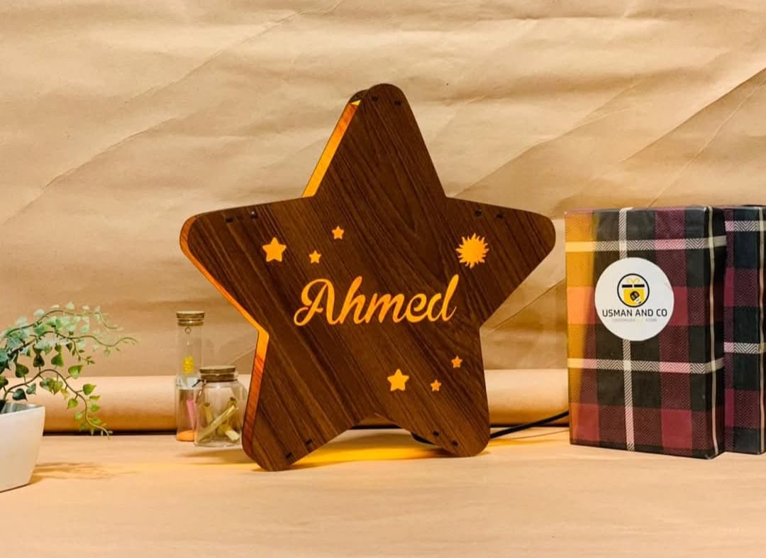 Wooden Customizable Lamp