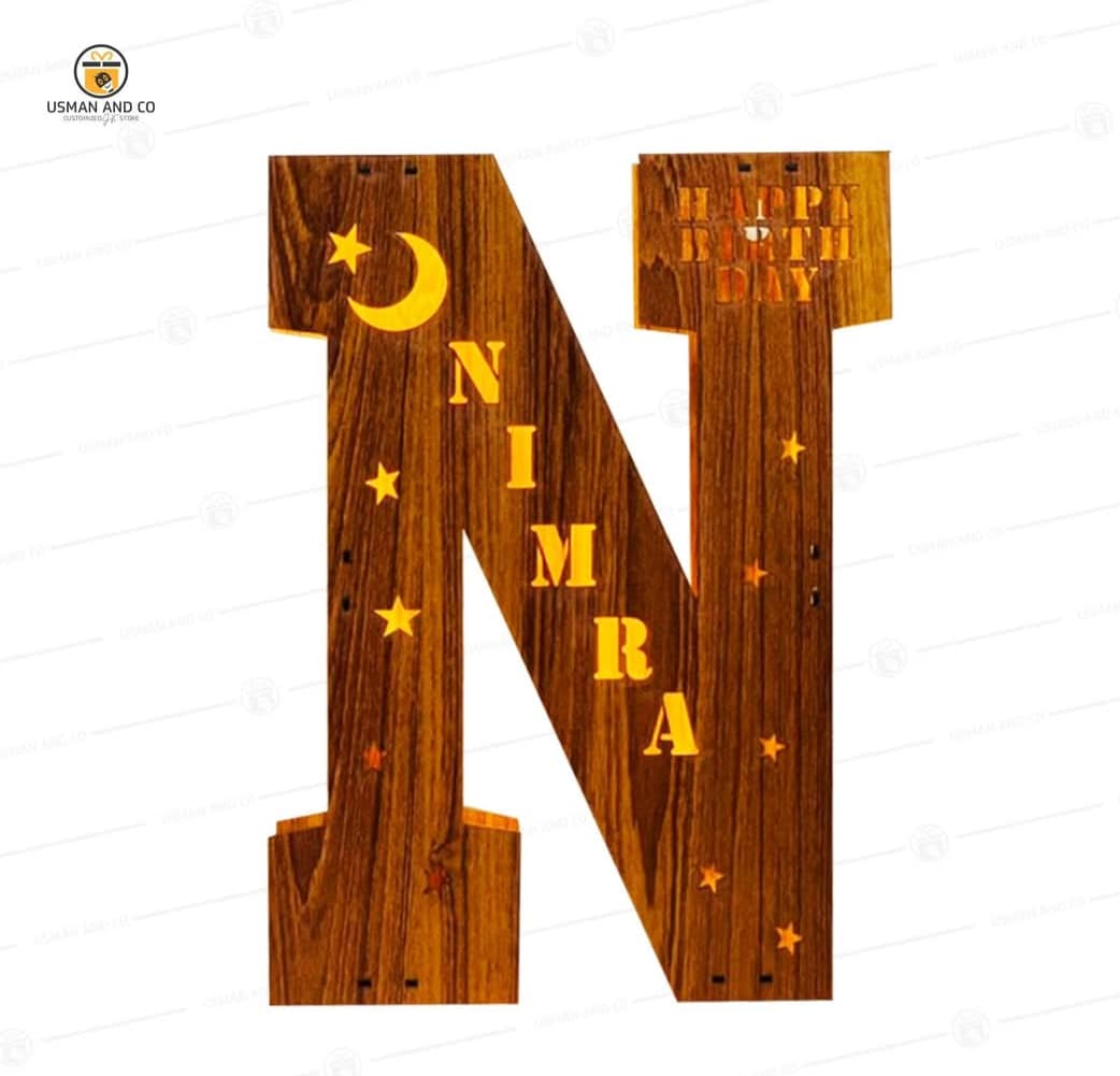 Wooden Customizable Lamp