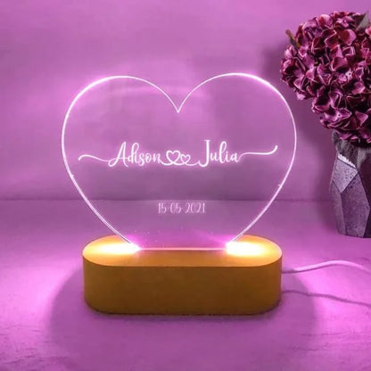 3D Led Lamp with 7 color Light Bass